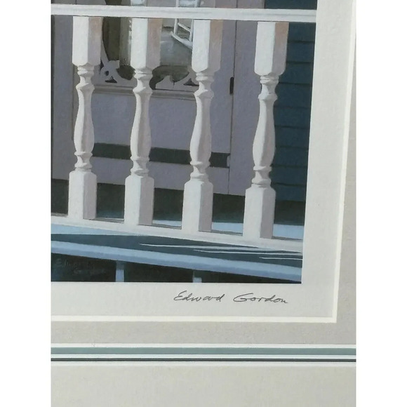 Edward Gordon "The Porch" 27x30 Limited Edition Lithograph - Picture 3 of 5